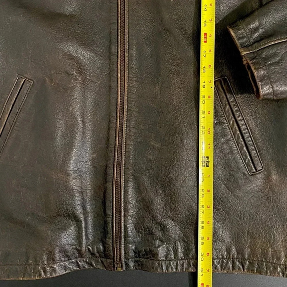 Vintage Wilsons Leather Coat Jacket Distressed Heavyweight Thinsulate - Picture 9 of 14